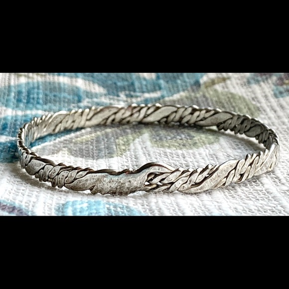 Taxco silver vintage bracelet bangle Mexico stamped cleaned polished - Picture 6 of 6